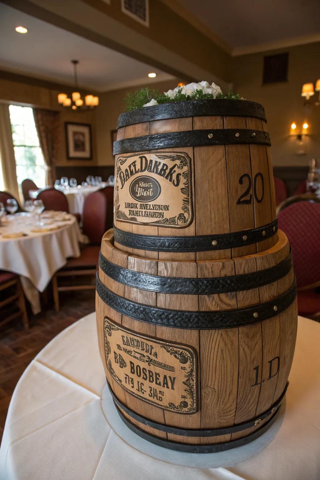 Whiskey Cask Cake for a Traditional Feel
