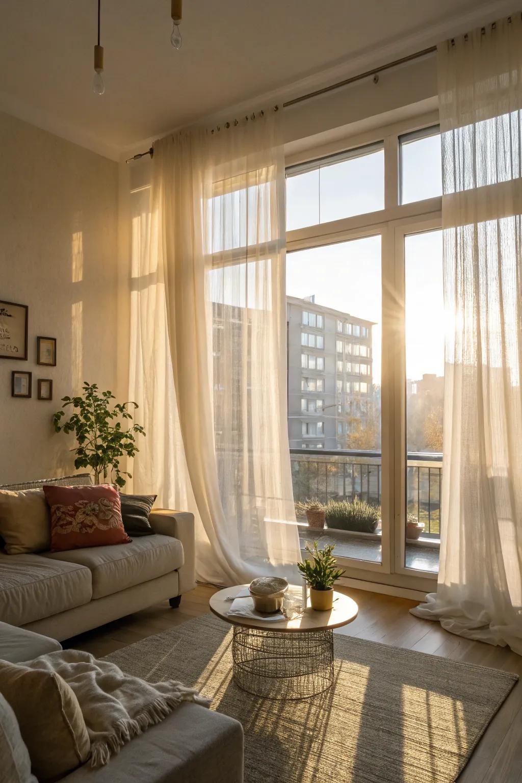 Optimizing sunlight with light curtains and mirrors.
