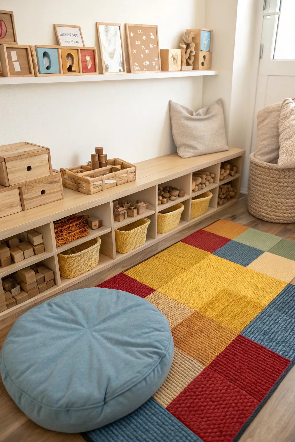 A peaceful retreat for constructing block adventures.