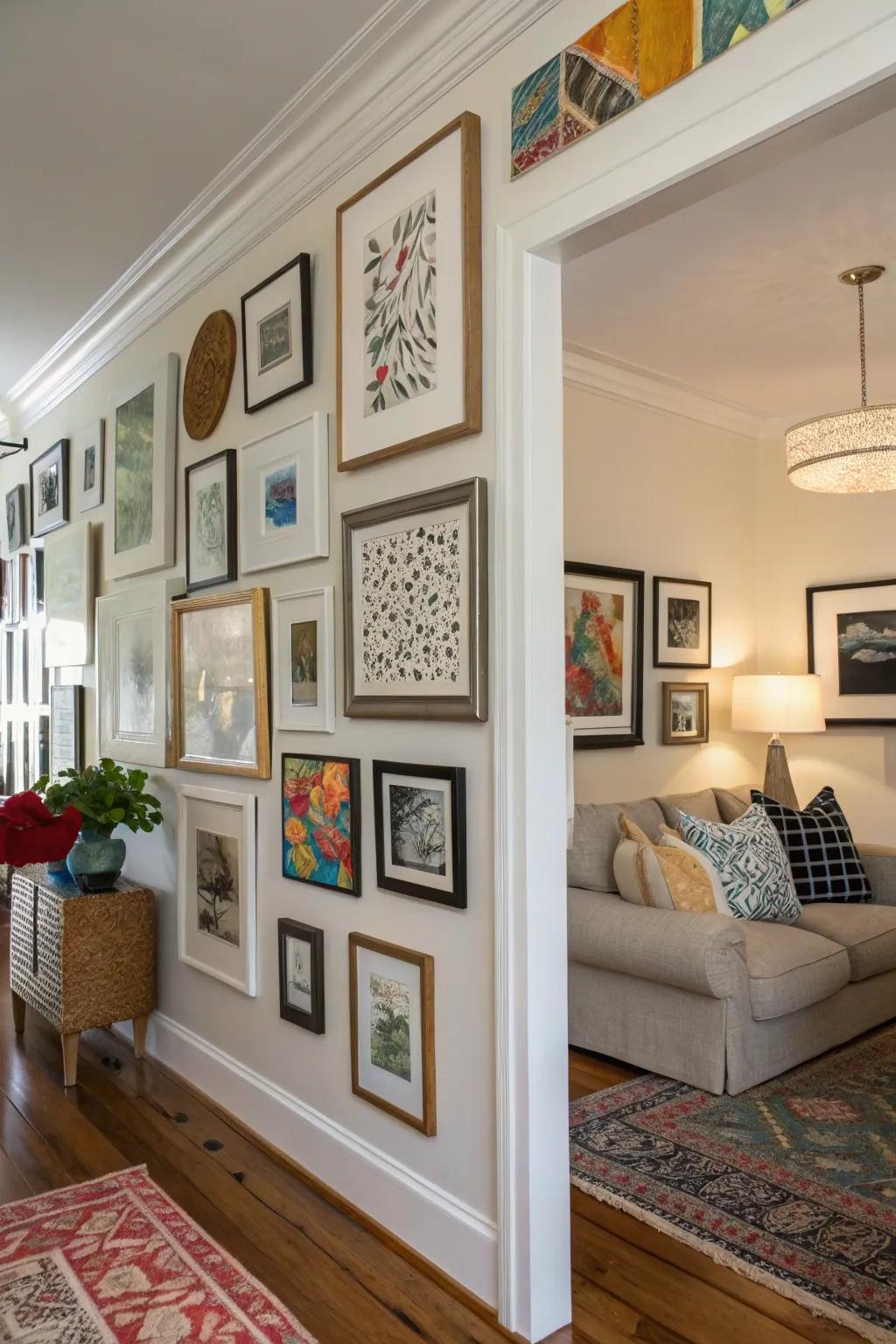 A quintessential gallery arrangement possesses the ability to elevate any space with its enduring elegance.