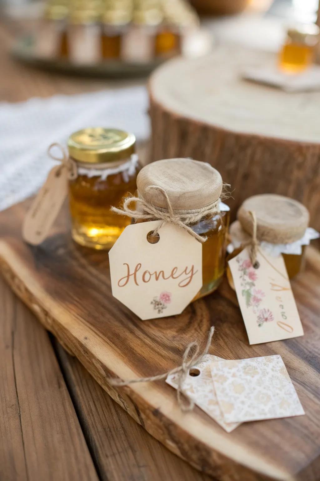 Small nectar containers featuring individual touches turn into delightful gifts.