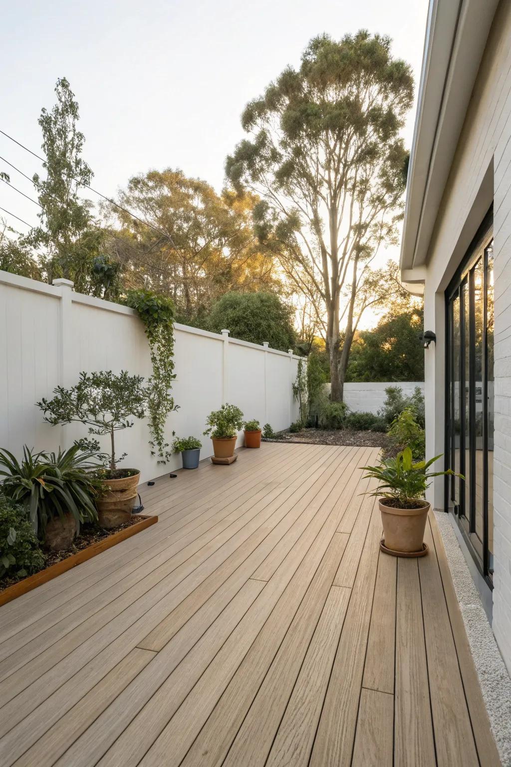 A straightforward flat deck can be both chic and economical.