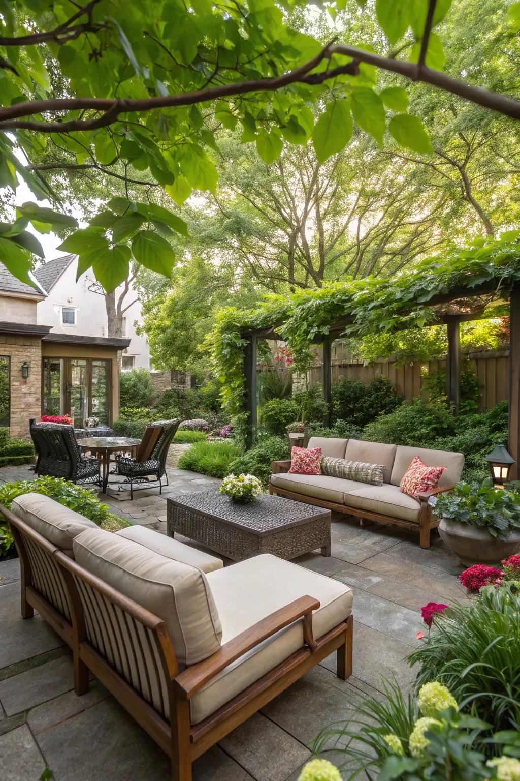 An inviting outdoor sitting space that inspires relaxation
