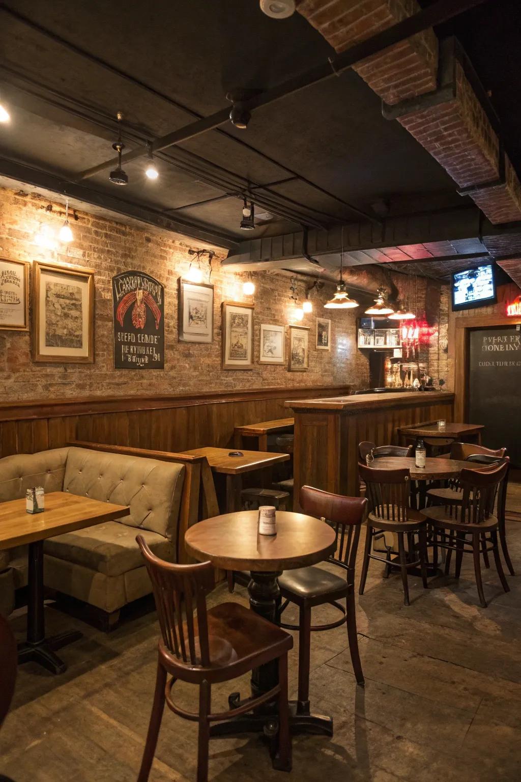 An inviting corner bar ideally utilizes minimal space.