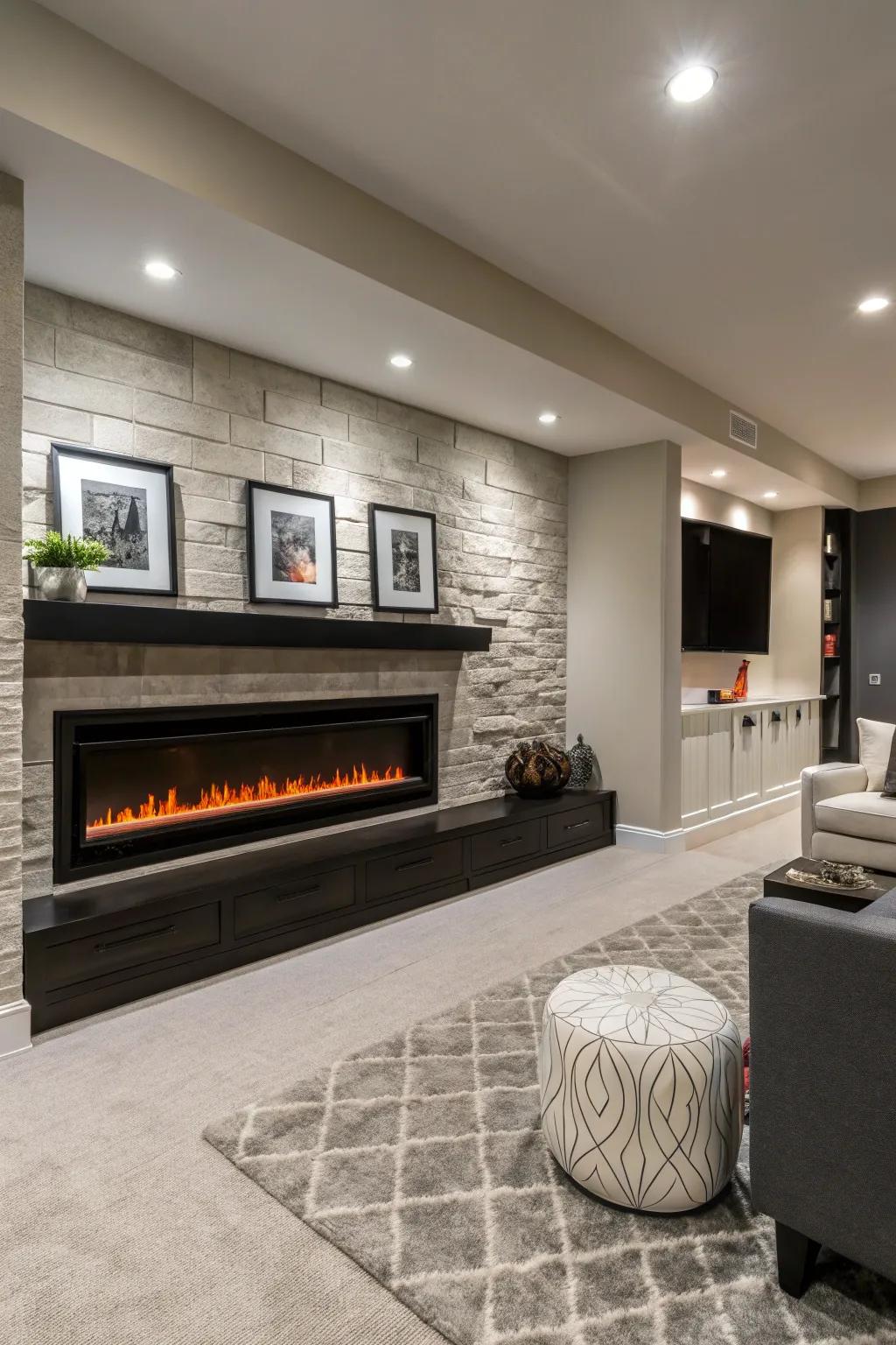 Electric fireplaces seamlessly combine ease and style.