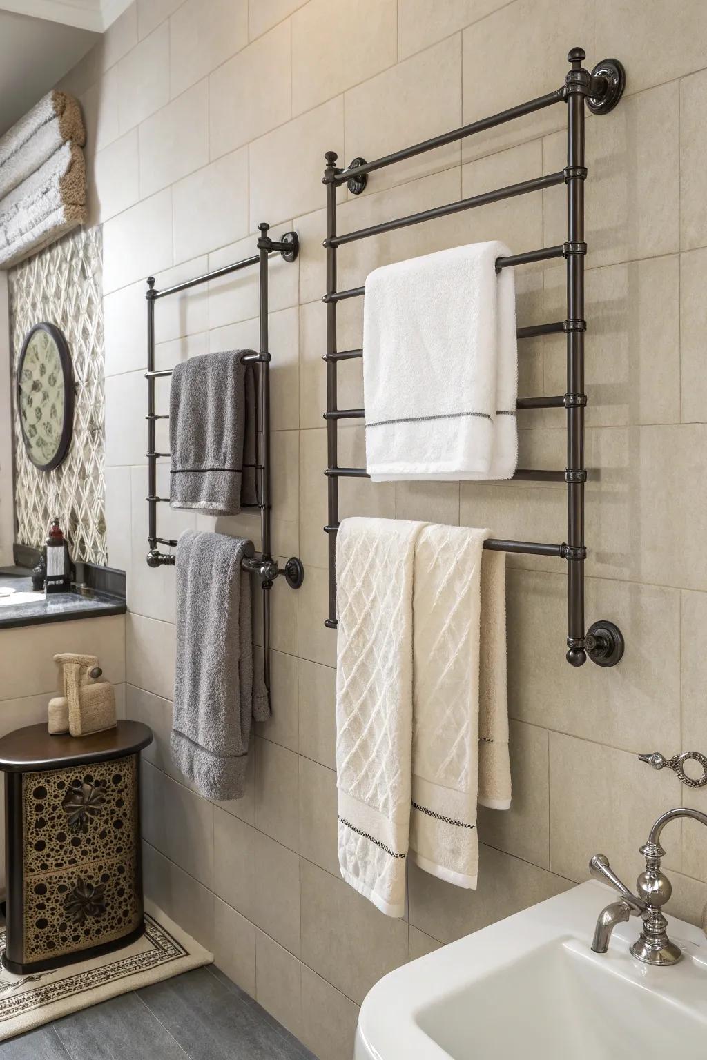 Attached-to-Wall racks ensure convenience and a pristine appearance.
