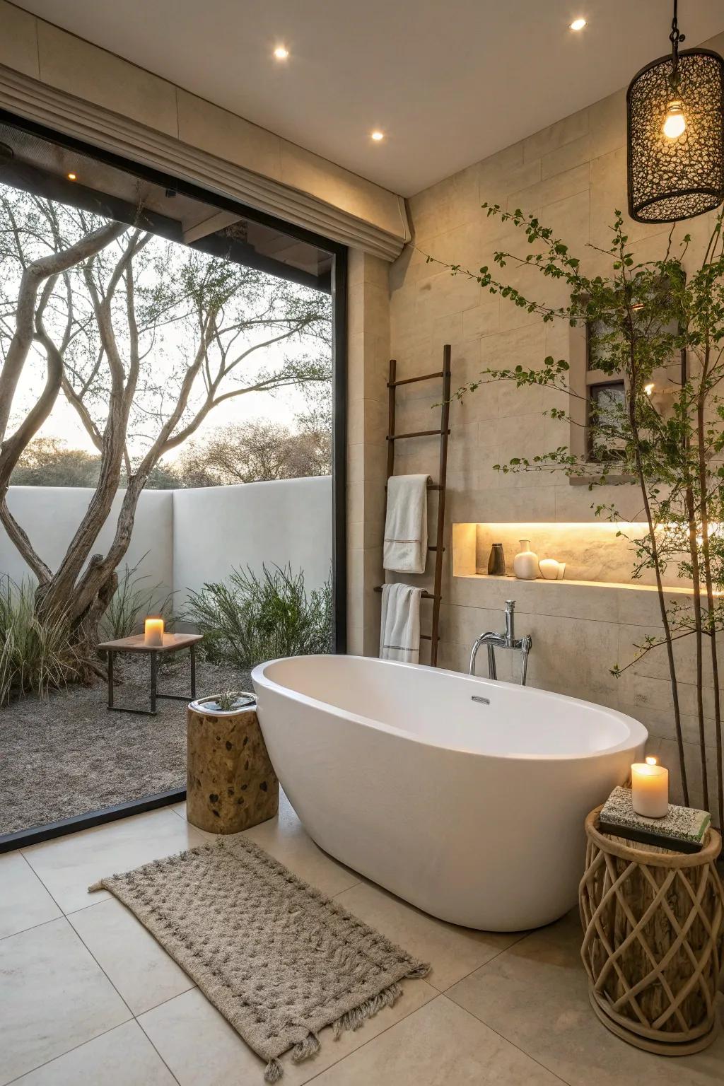 Highlight your bathroom with the elegance of a freestanding tub.