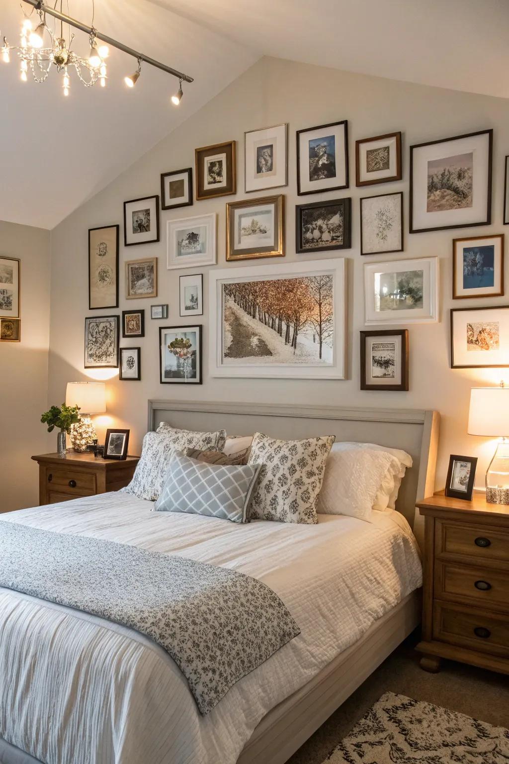 A gallery wall injects personality and conveys your individual narrative.