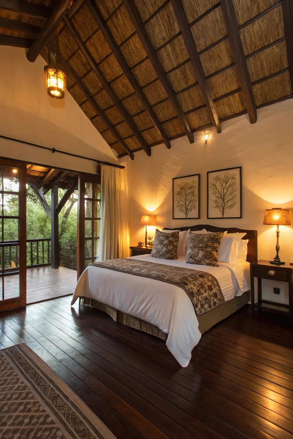 Timeless timber floors enhance your bedroom's warmth and sophistication.