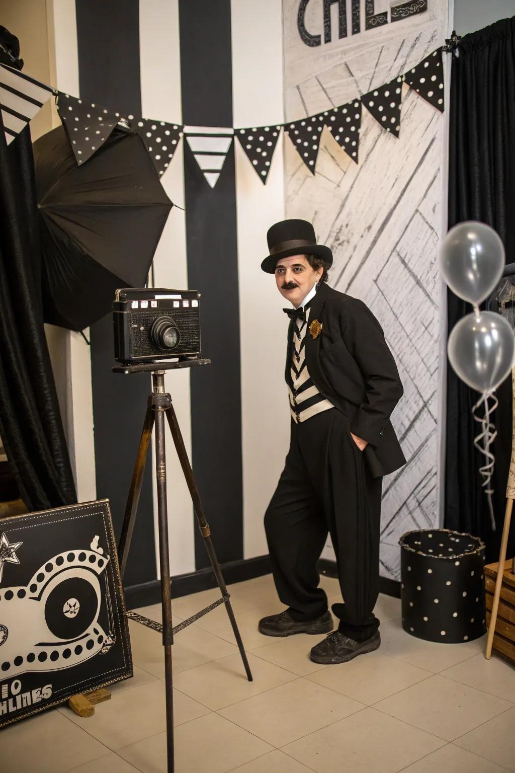 Transport your Halloween to the era of silent films with an inspired Charlie Chaplin costume.
