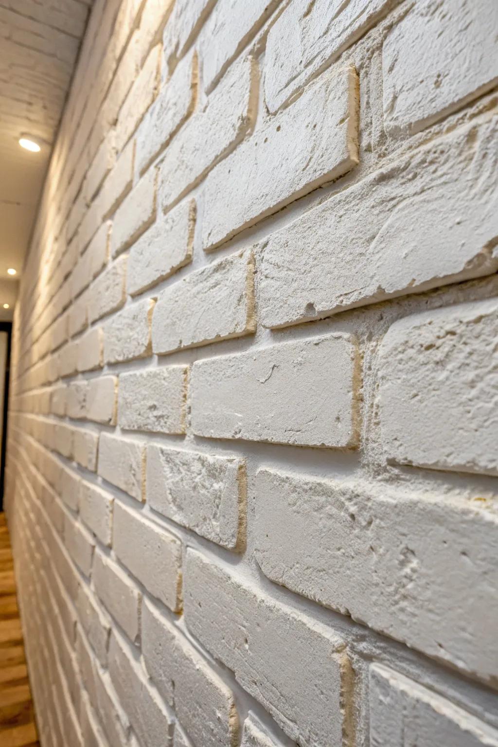 Enhance your area with the timeless refinement of timeless white brick.