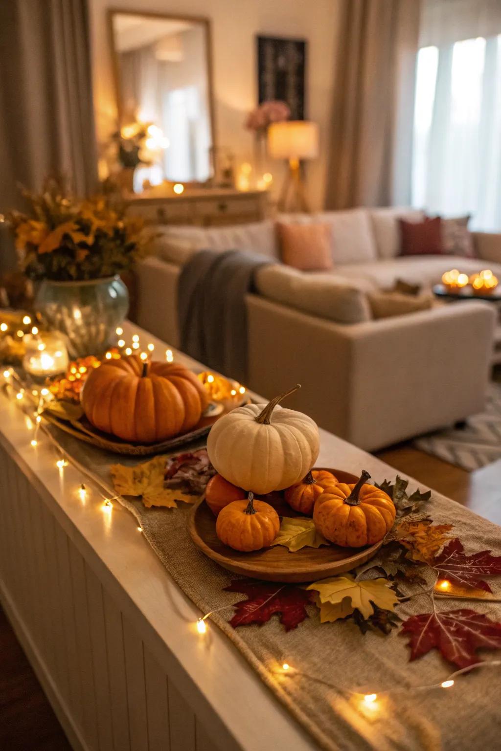 Celebrate the season with a fall-inspired sideboard.
