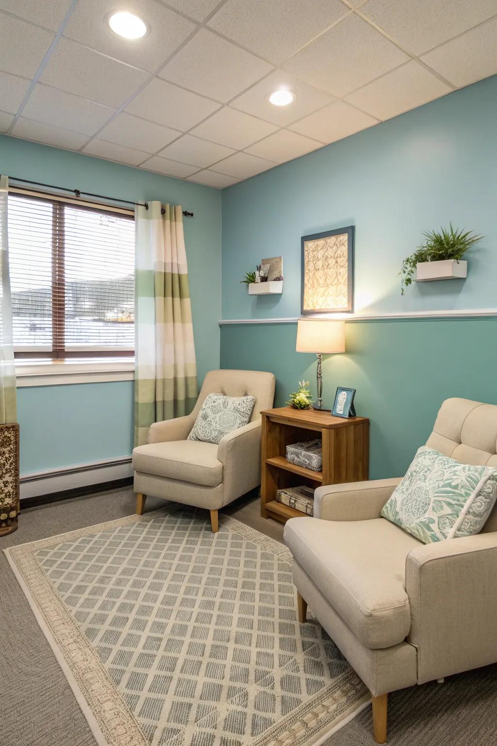 Soft, neutral colors help in creating a tranquil ambiance.