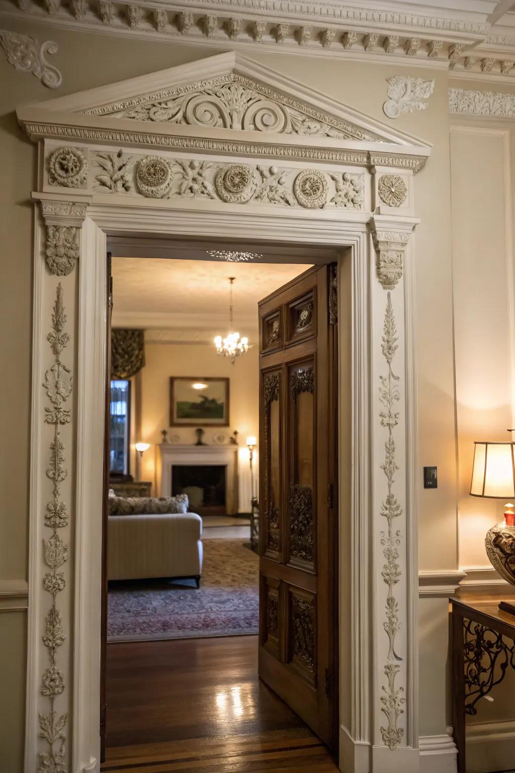 Refine your doorways with sophisticated trim and molding.