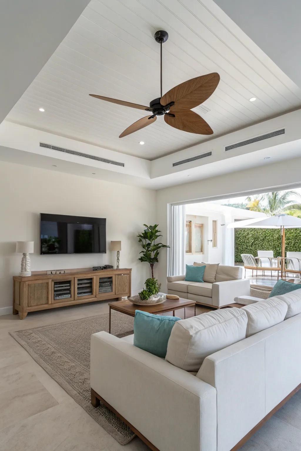 Embrace the elegance of simplicity with a minimalist ceiling fan.