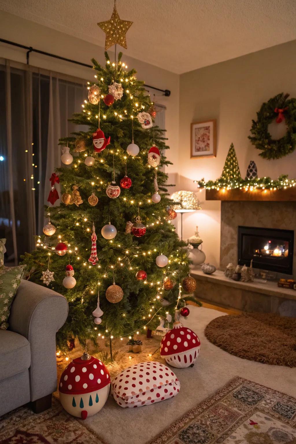 Craft a magical storyland with a tree overflowing with playful features.