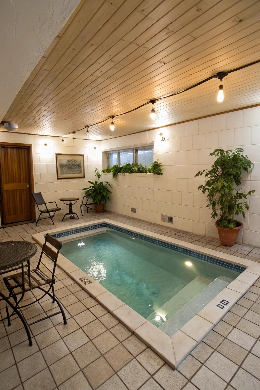 Even small spaces can accommodate grand dreams with a compact pool layout.