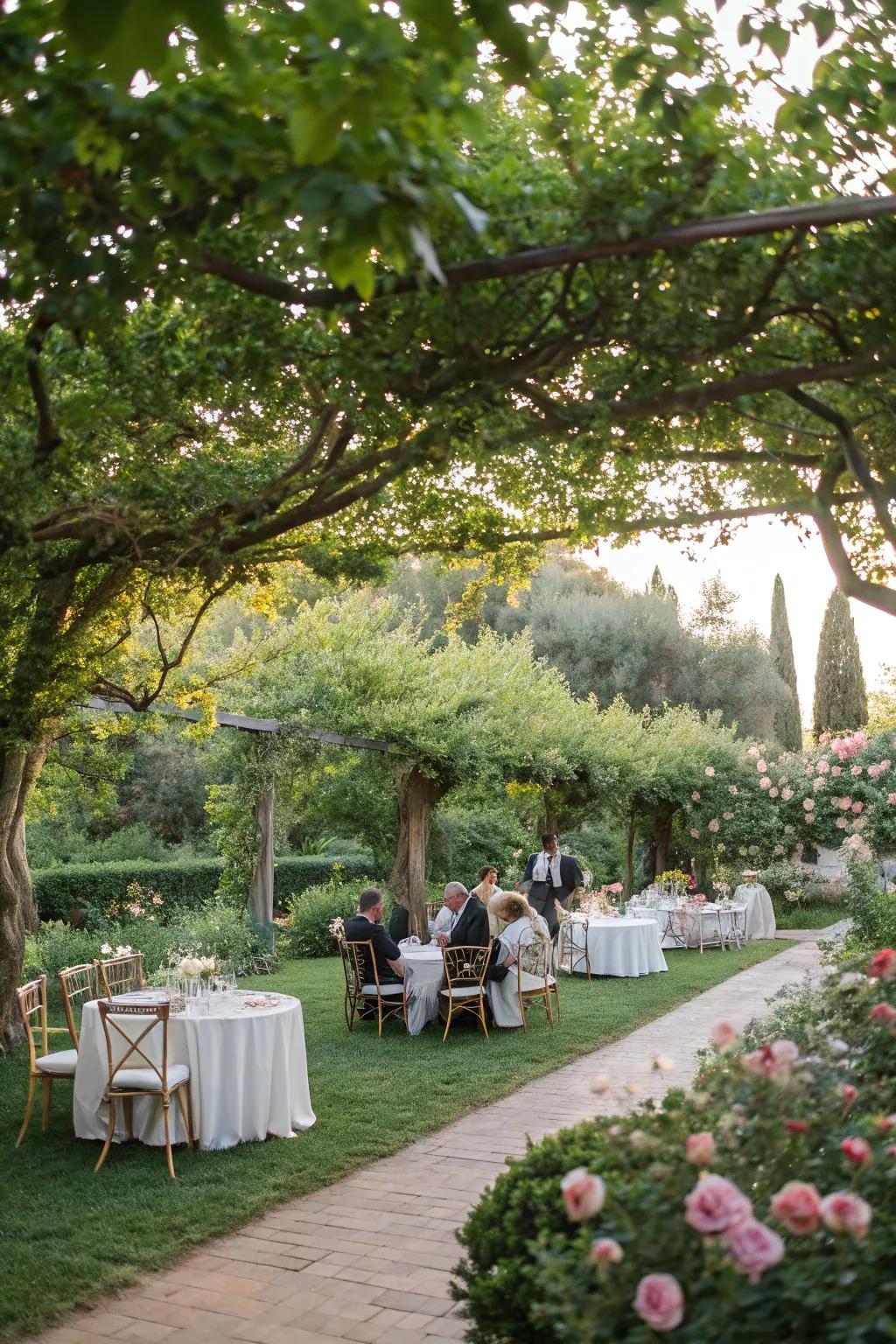 Reduce costs by hosting a picturesque outdoor reception.