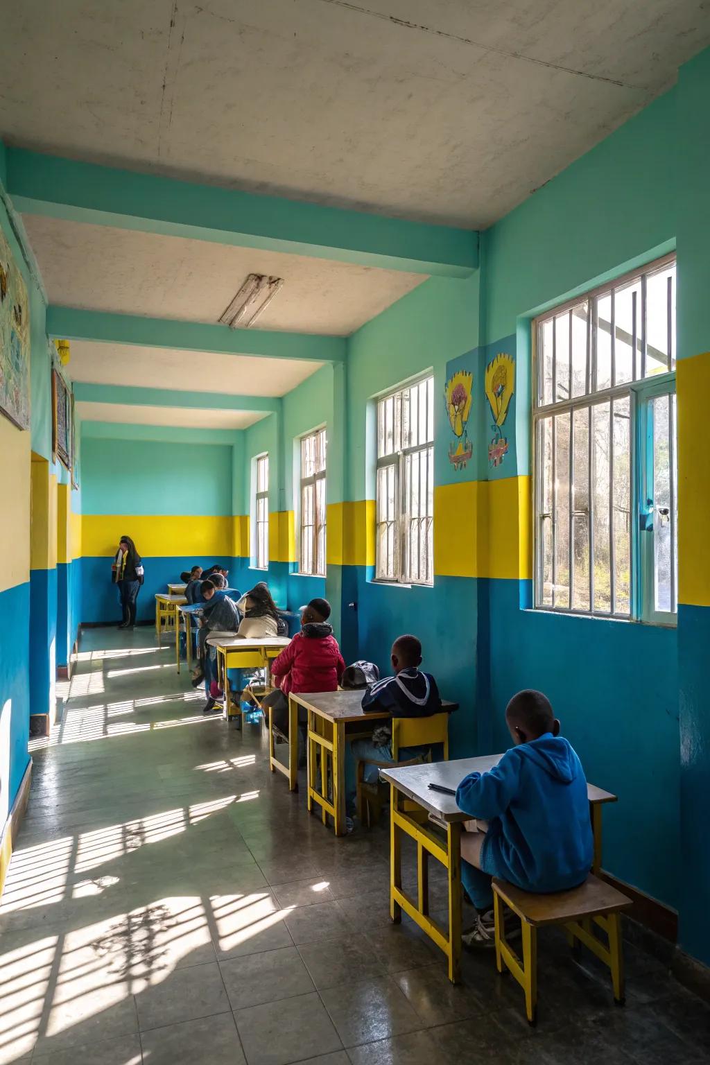 Bright colors inject vitality into learning spaces.