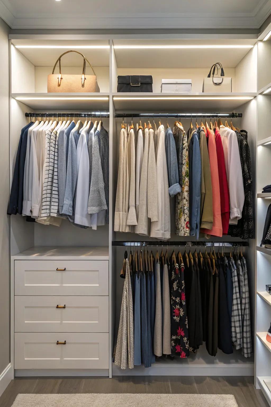 Double the rods, double the outfits you can display.