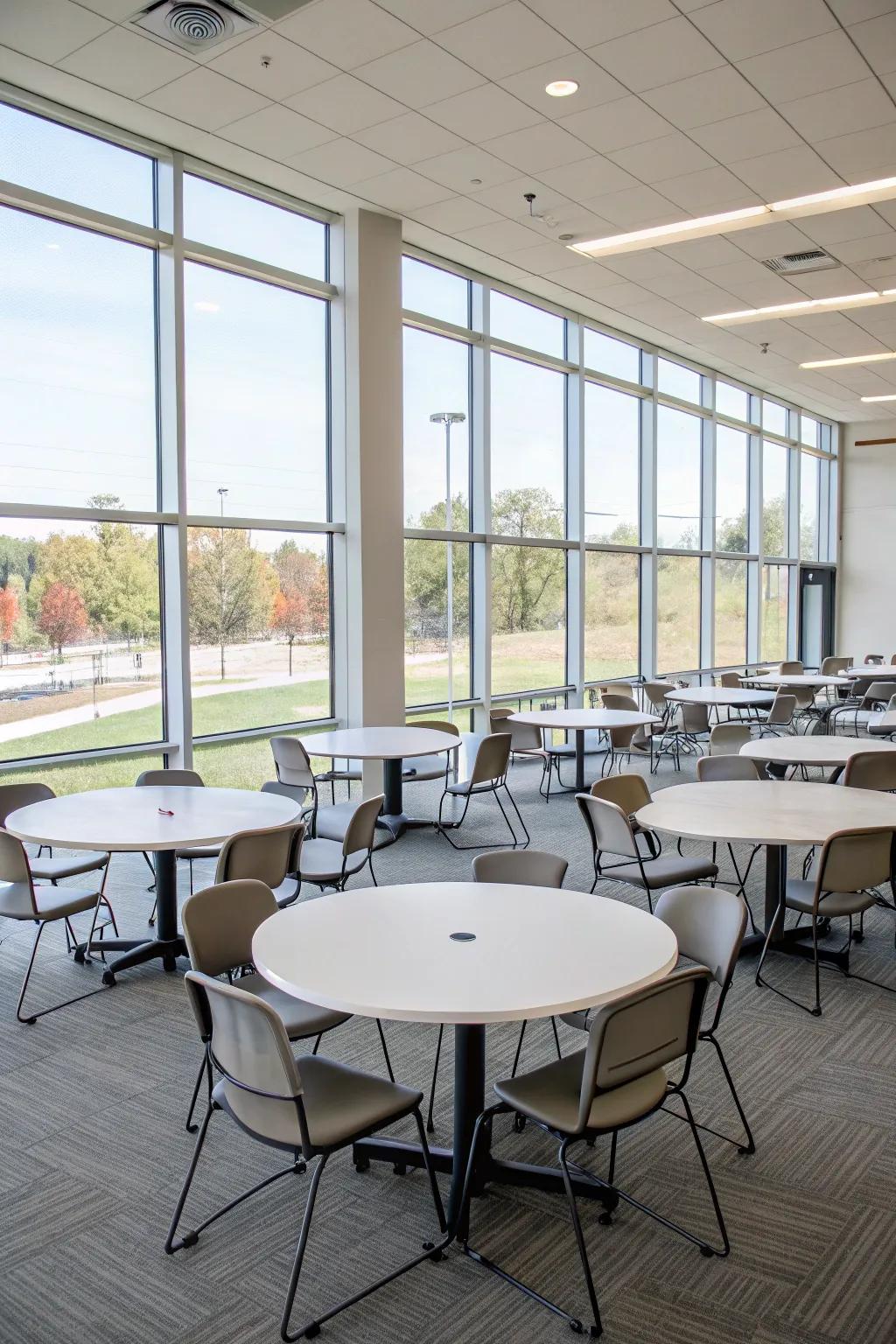 Adaptable tables provide the versatility needed for any meeting situation.