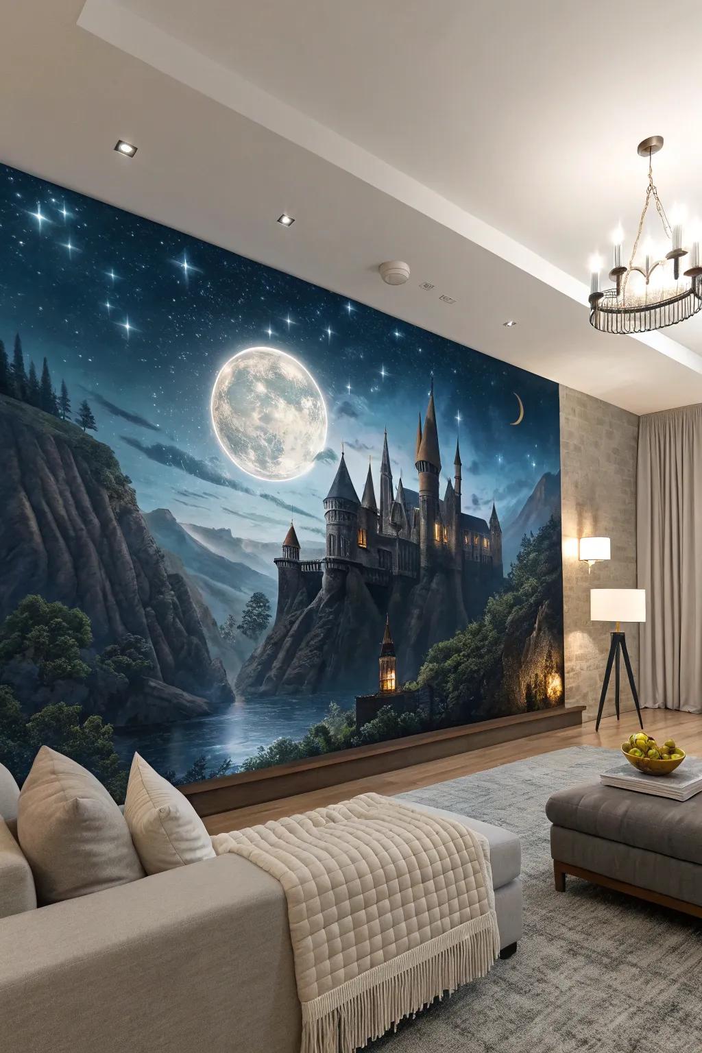 Striking murals have the power to transform any area into an enchanting getaway.