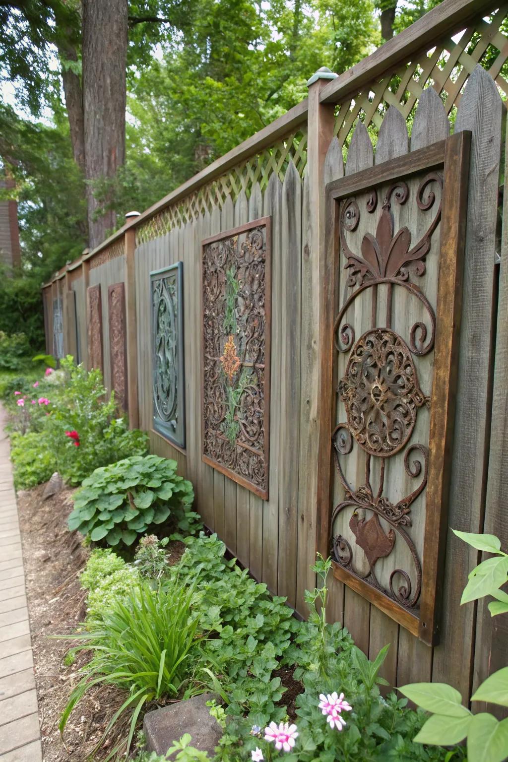 Decorative panels have the power to turn an ordinary fence into a work of art.