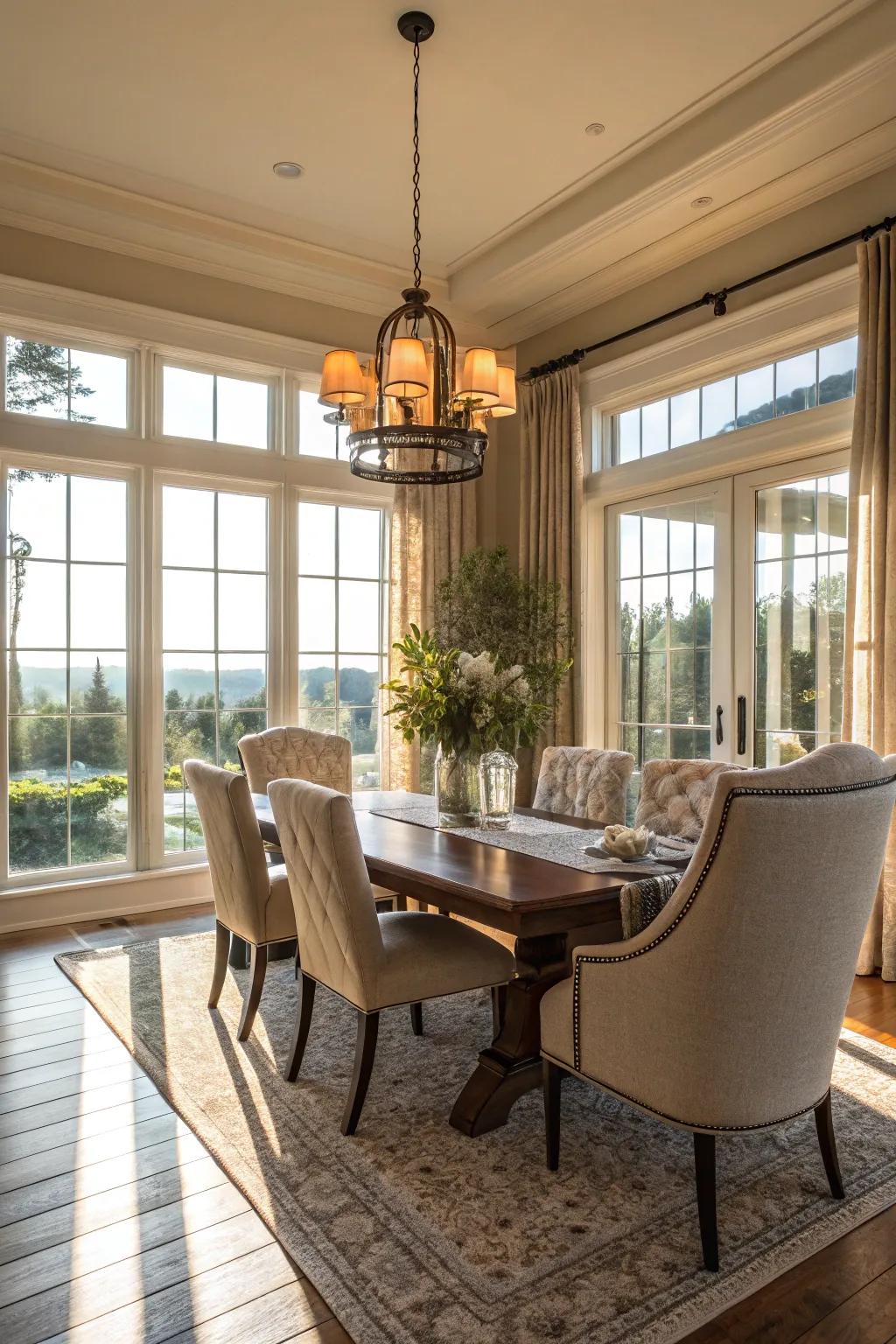 Expand your dining area with large-scale windows.