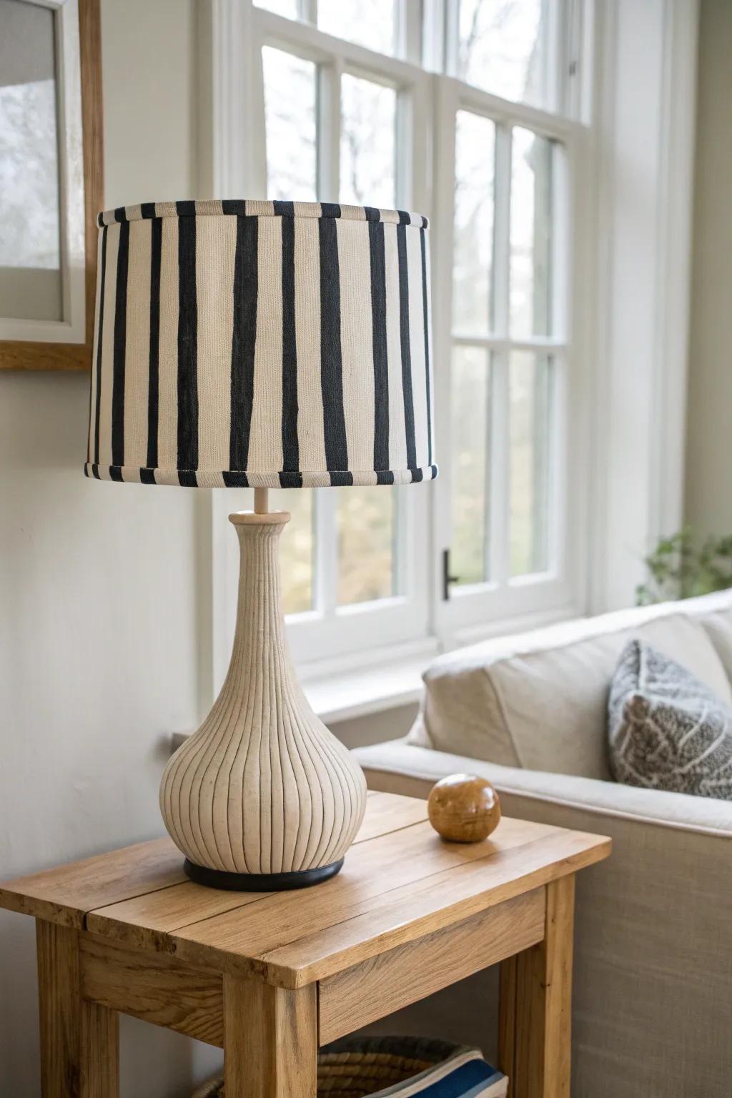 Transform your space with bold stripes; simplicity meets style in this DIY masterpiece.