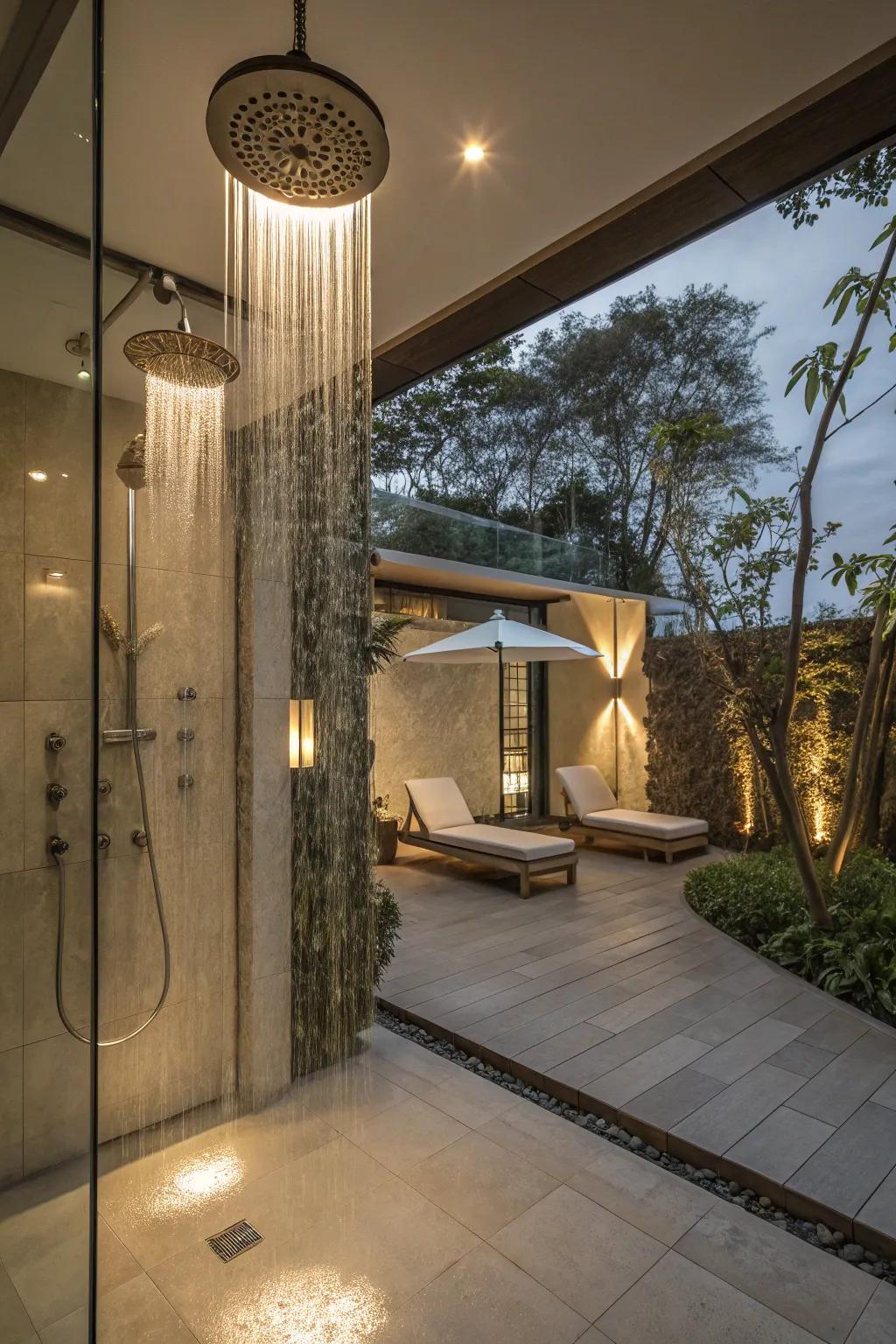 Transform your bathroom into a serene spa-like escape with dual rain showerheads.