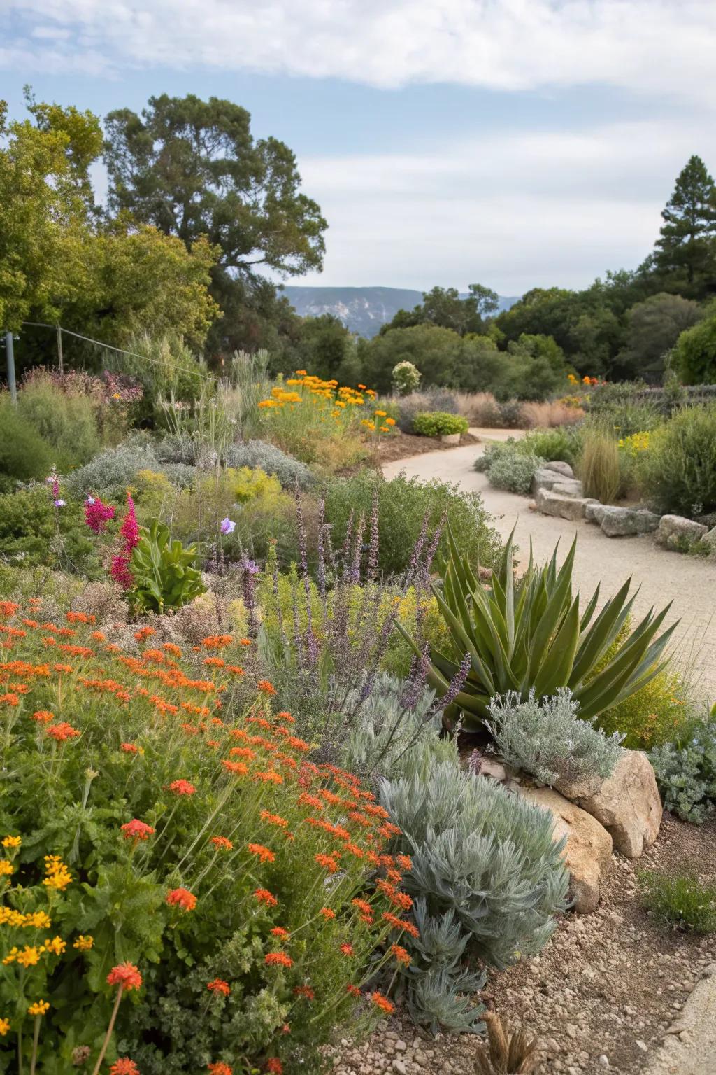 Native plants bring both charm and hardiness to landscapes designed to endure dry conditions.