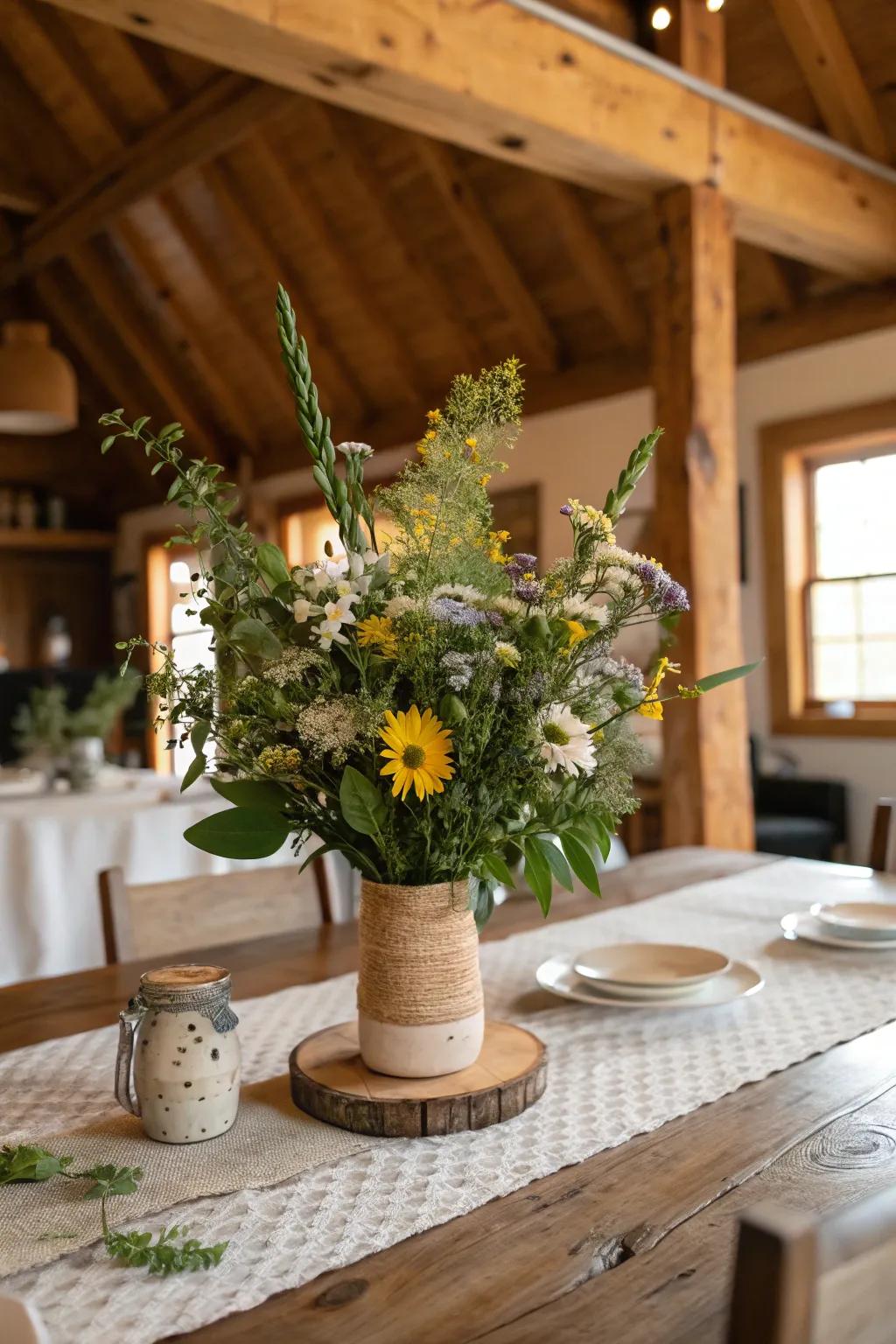 Natural elements bring life to any farmhouse table setting.