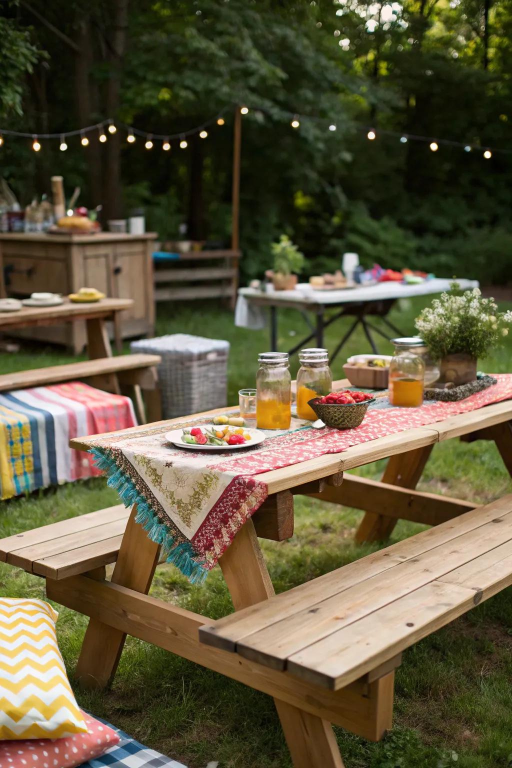 Enhance your Father's Day cookout with a hint of homespun elegance.