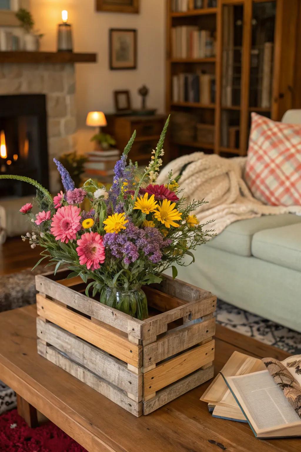 An earthy timber box gives a comfortable appeal to any space.