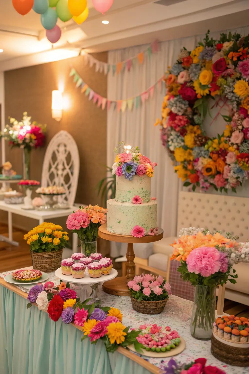 Celebrate your special day with a blossoming birthday bash filled with floral happiness.