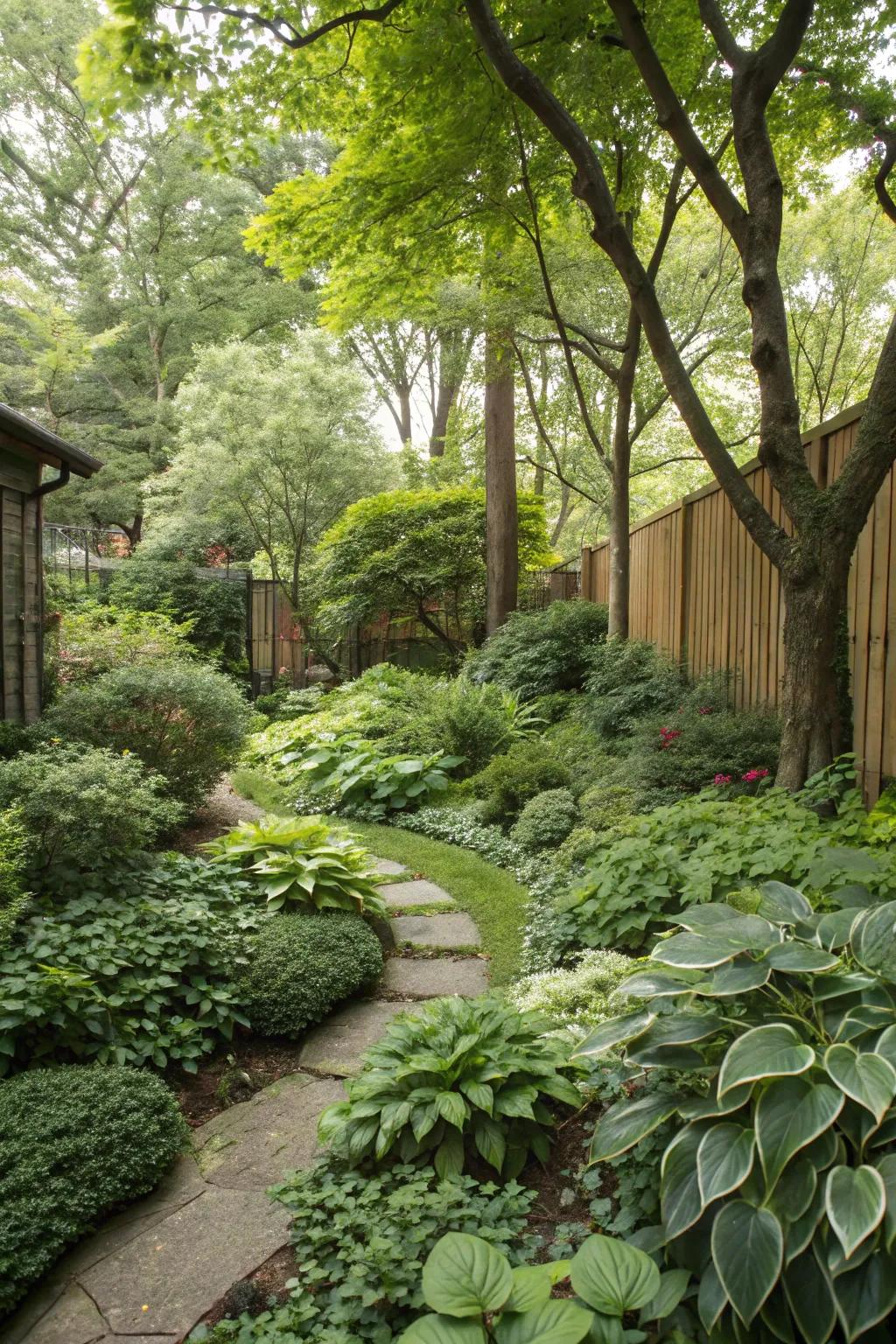 Lush greenery establishing a natural, forest-esque environment.