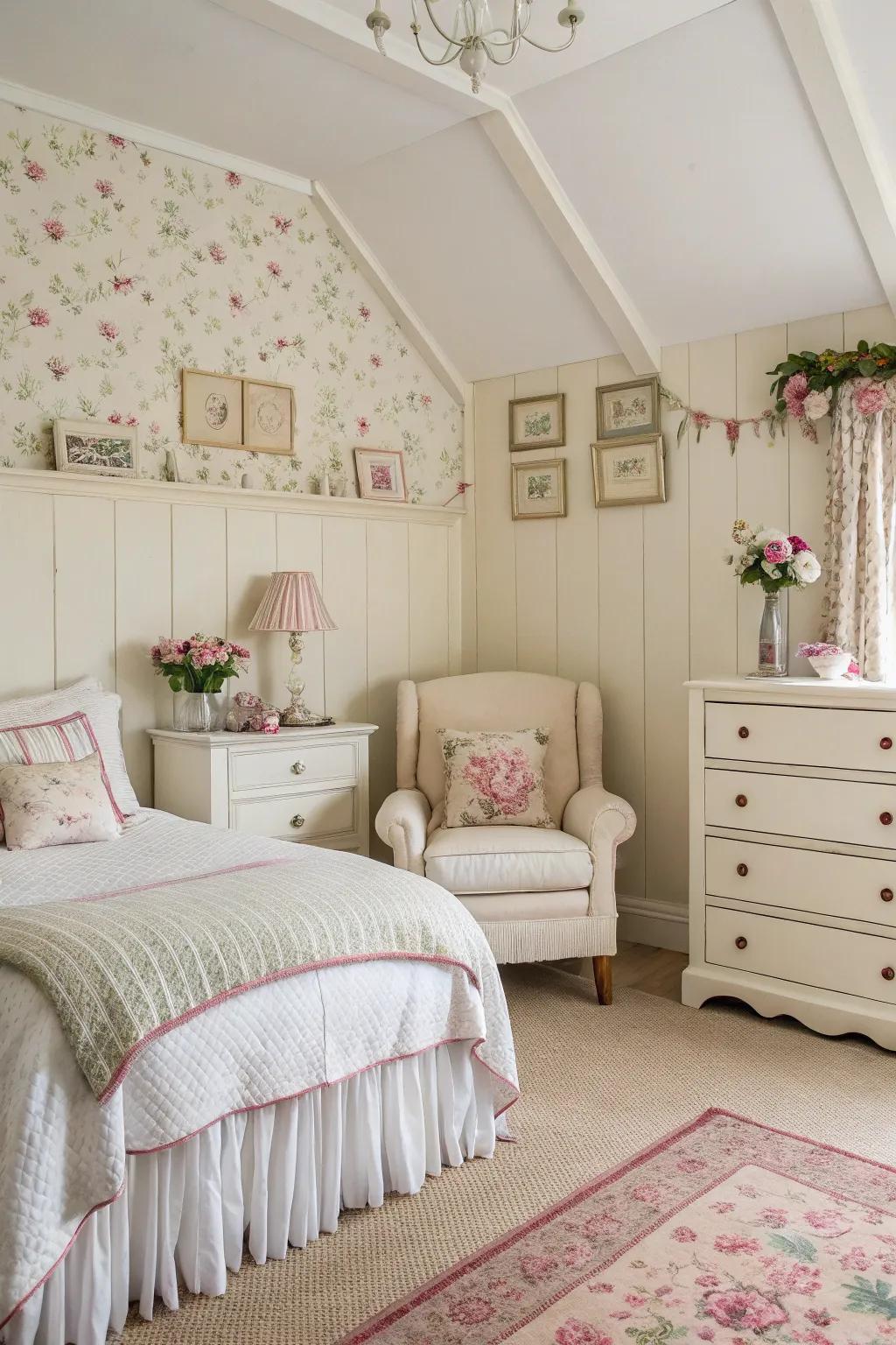 Neutral shades pave the way for a soothing French country getaway.