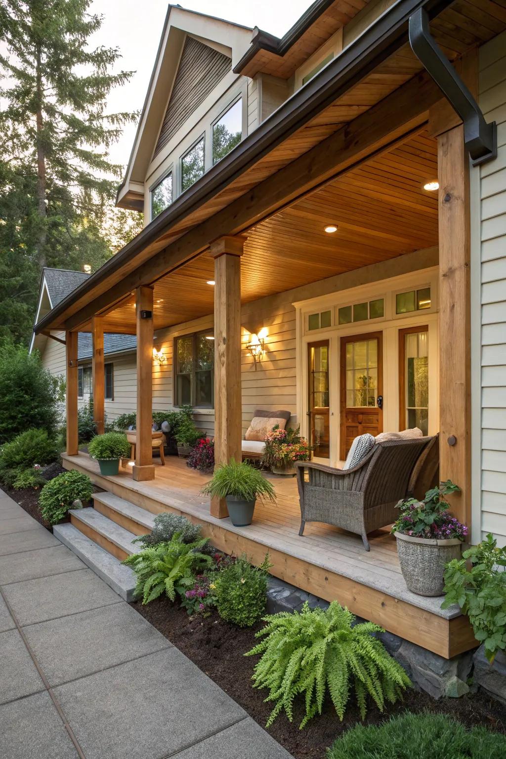 A welcoming porch designed for relaxation.