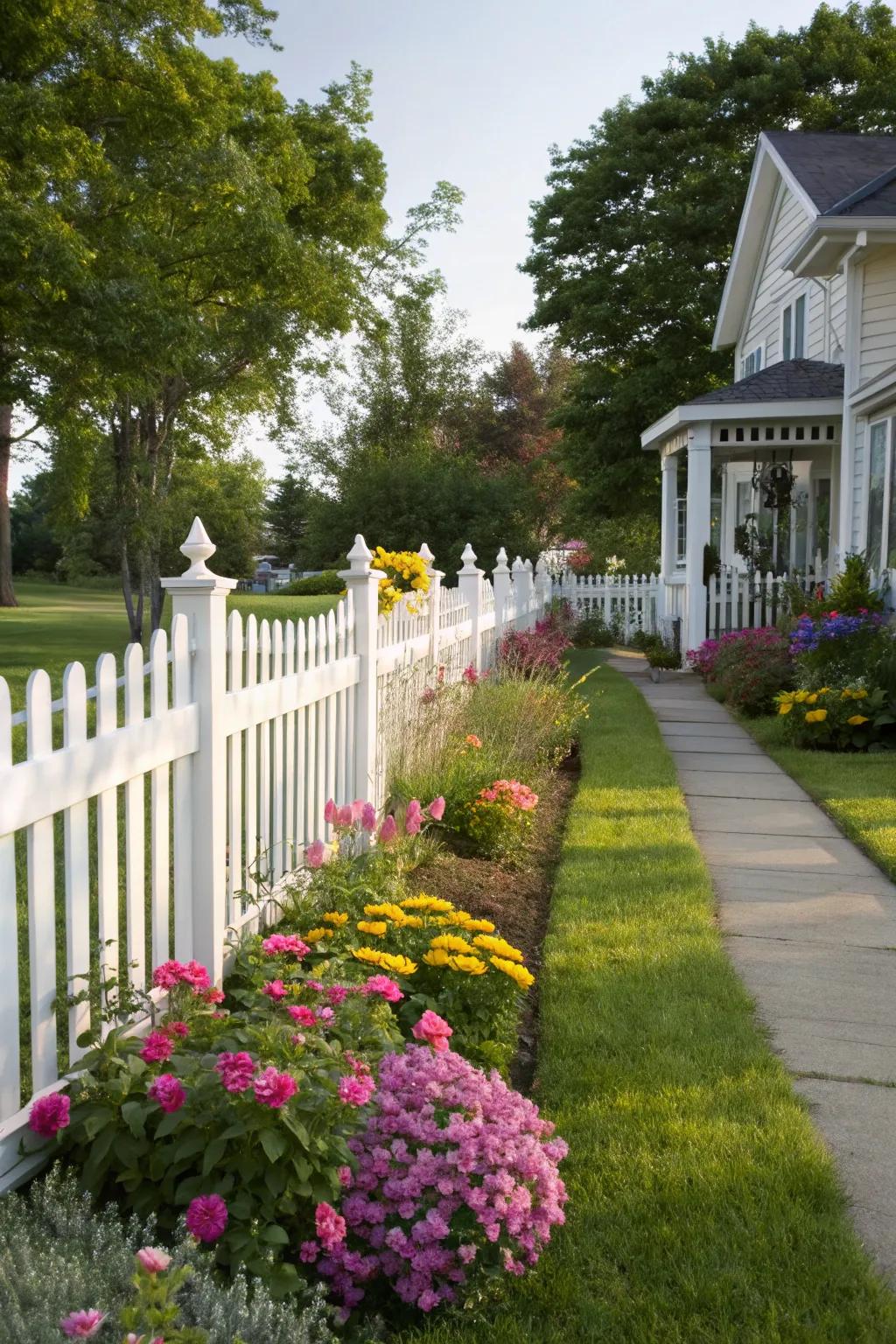 Timeless beauty with a classic white picket fence