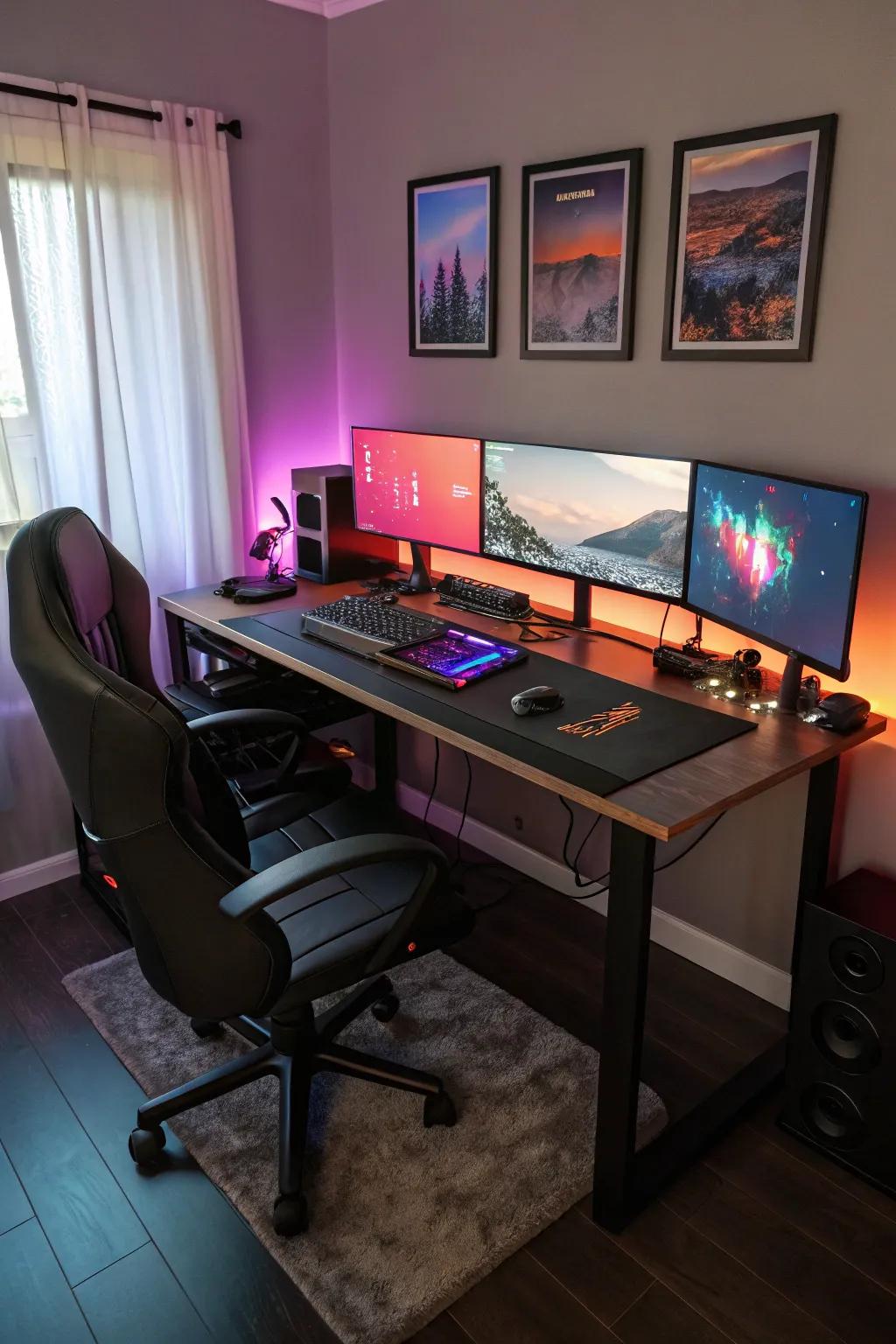 Broaden your perspective with a setup that features several monitors.