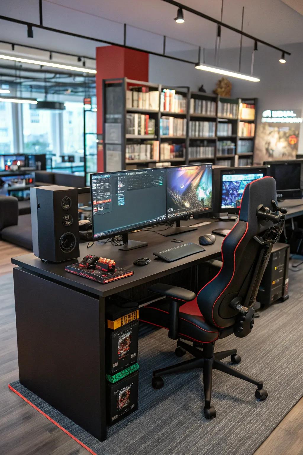 A workstation designed for work and play.