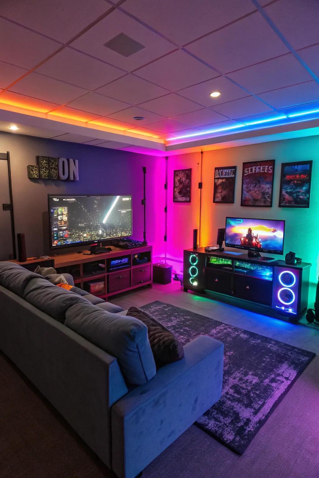 RGB lighting introduces a vibrant dimension to any gaming environment.