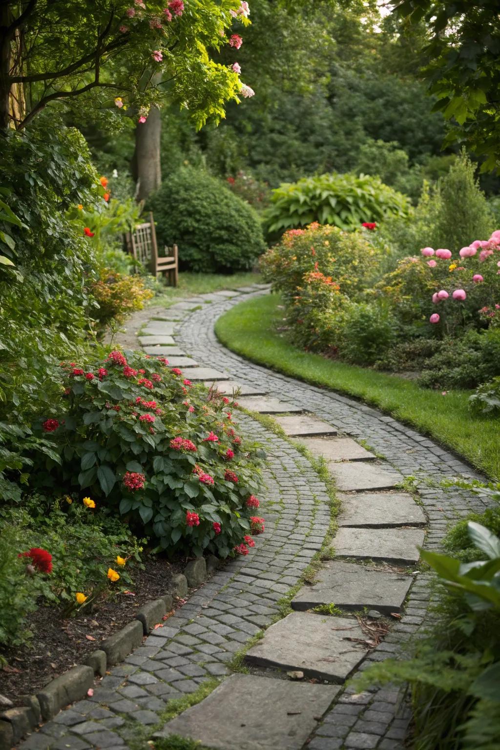Construct captivating garden pathways with the inherent beauty of stone fragments.