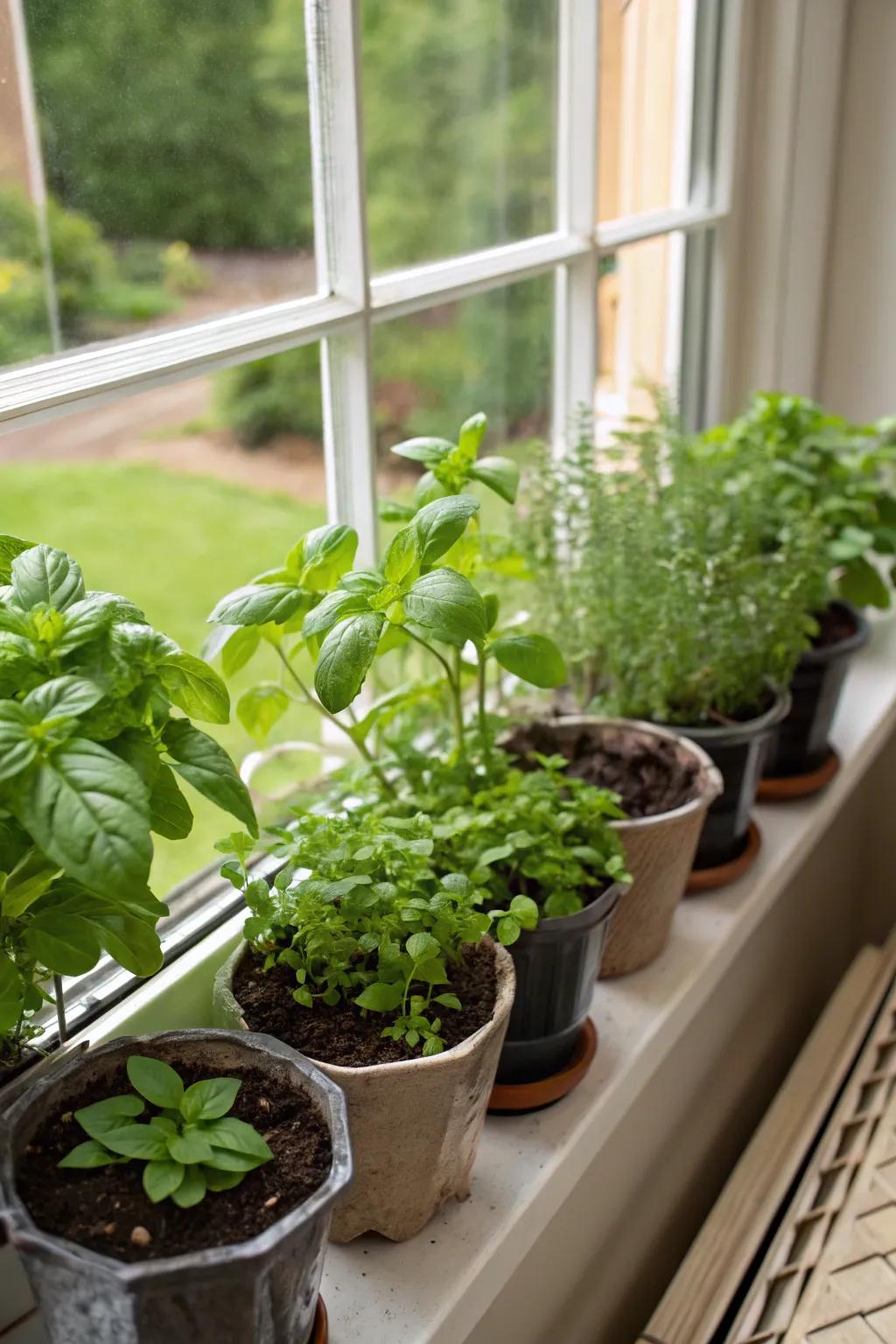 Design a personal herb garden in your window.