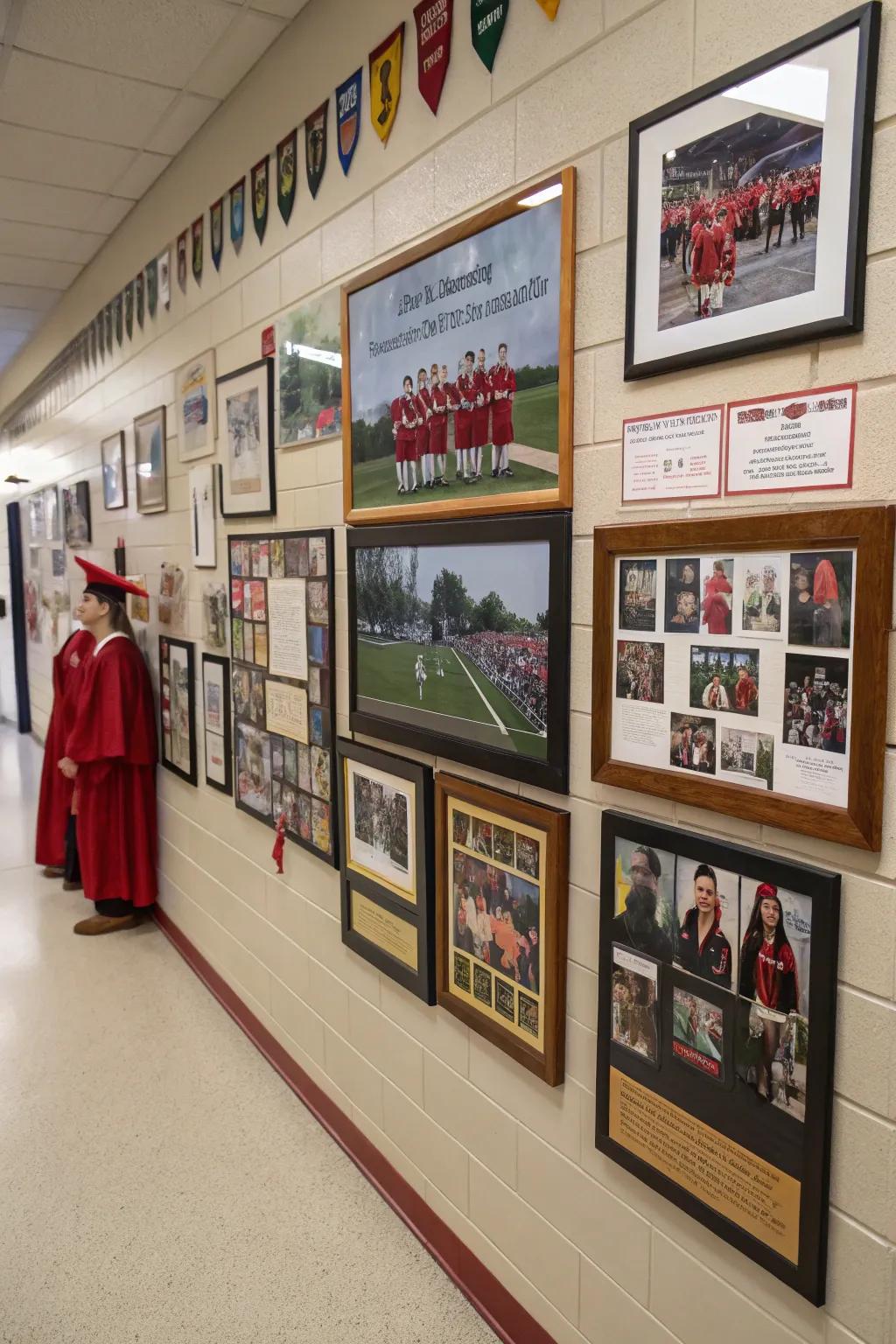 Reflecting on the past: A meaningful photo compilation commemorating the graduate's journey.