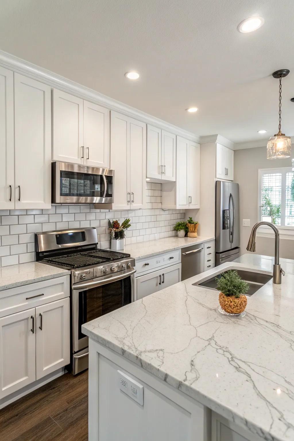 Frost granite worktops combine beauty and modern style.