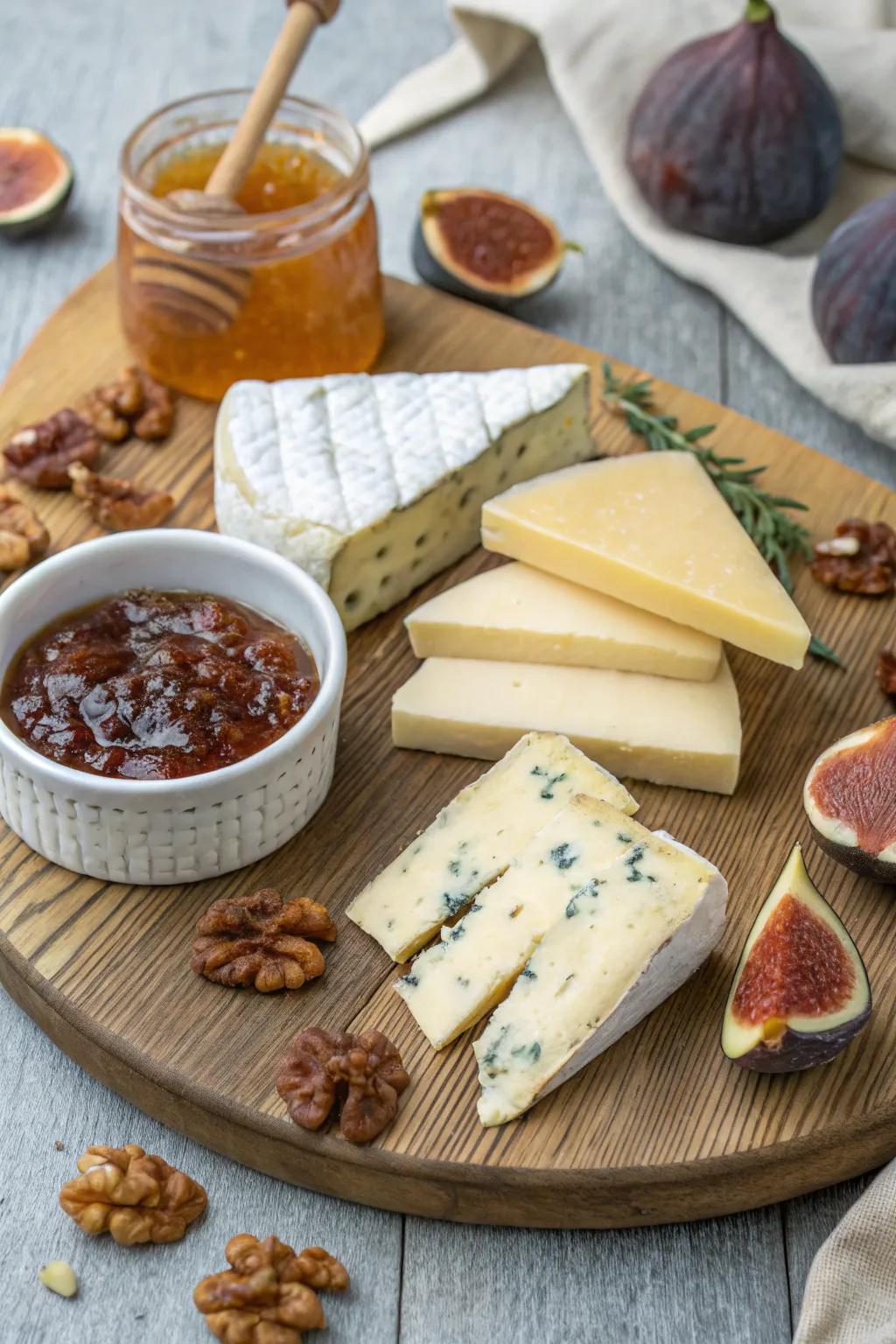 A cheese lover's paradise with an array of textures and tastes.