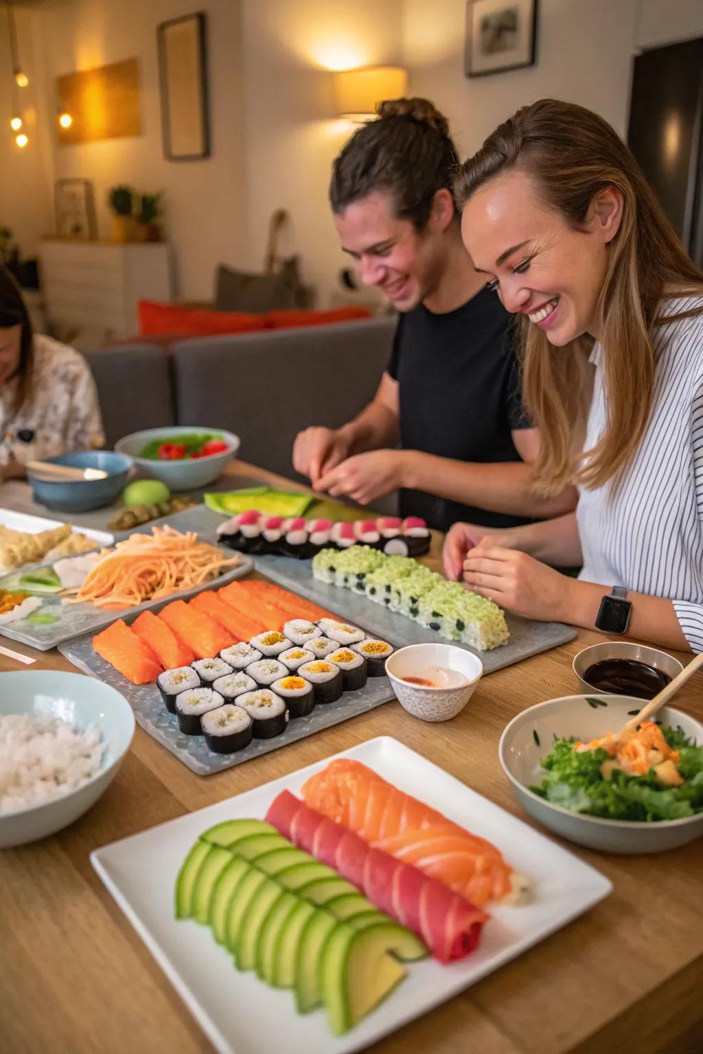 Delight in crafting and tasting your own sushi rolls.