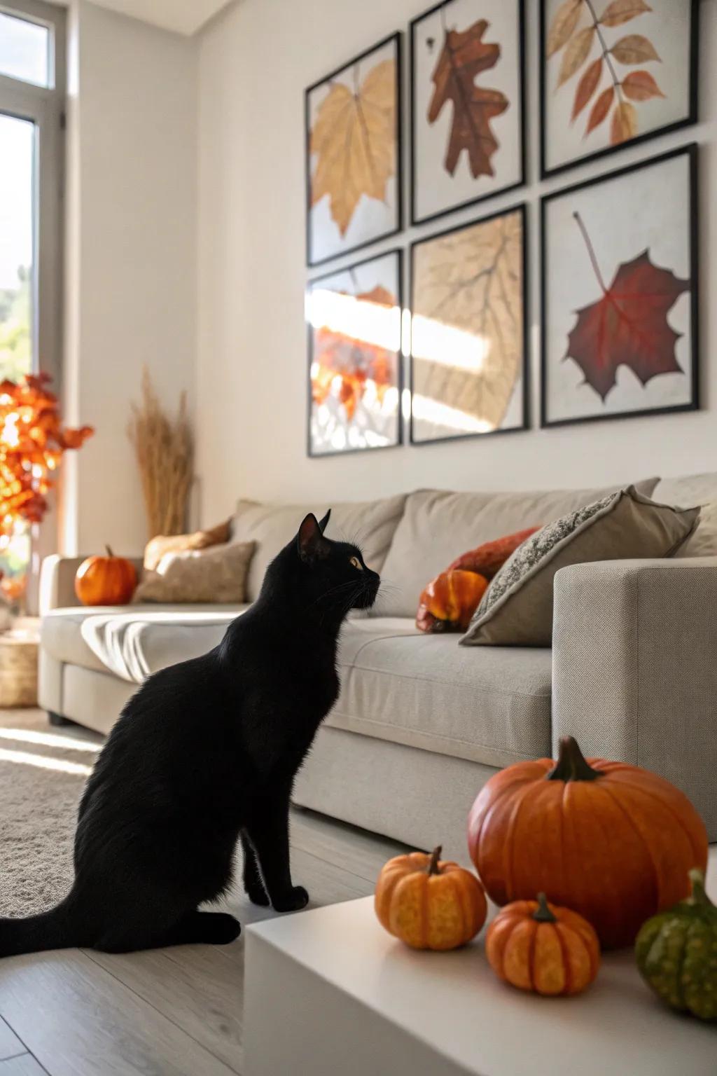 Framed shadow cat forms bring a mysterious air to your decorations