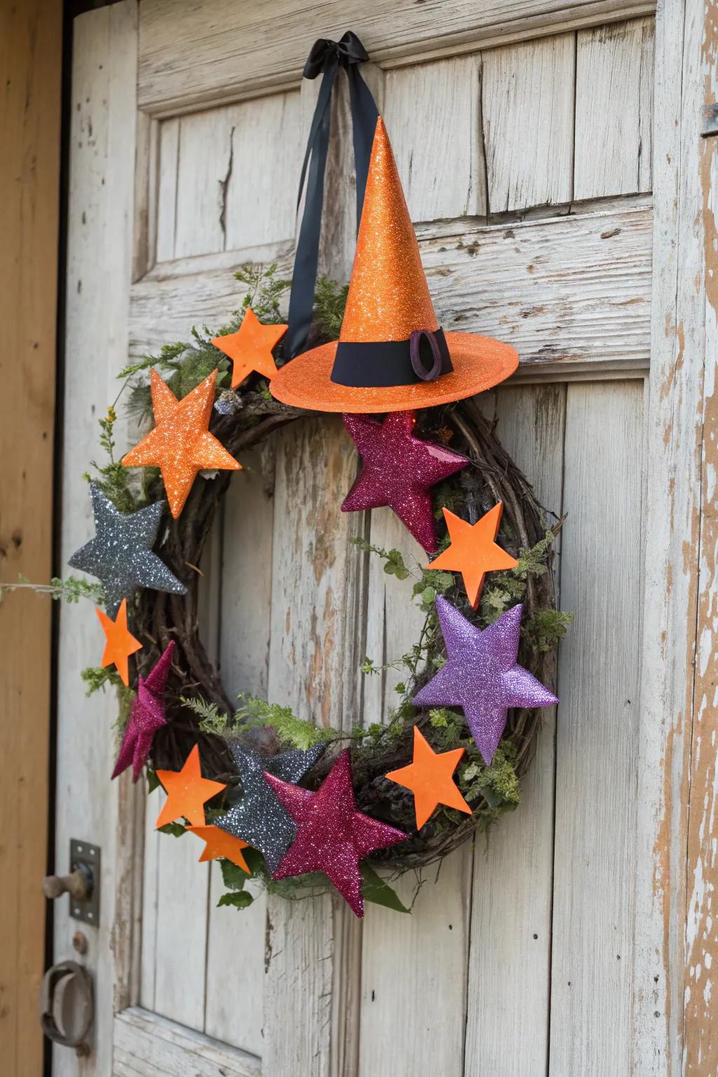 An enchanting topper wreath showcasing sorceress toppers, ideal for casting spells.